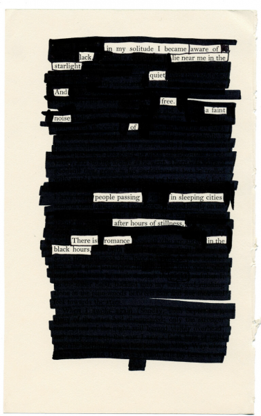 Image for event: Black Out Poetry 