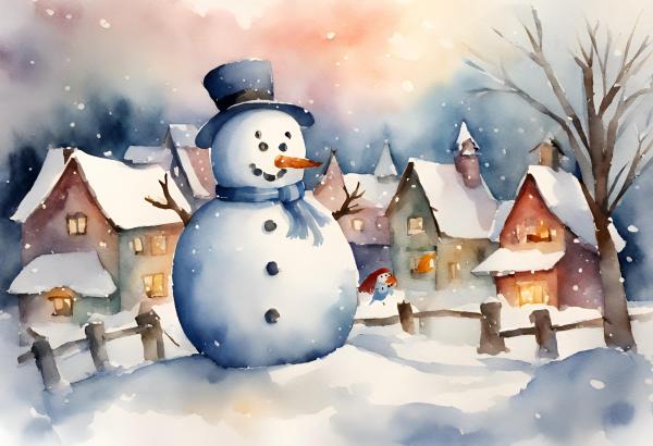 Image for event: Swirly Glue and Glitter Snowmen